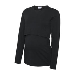 zwangerschaps- en voedings longsleeve zwart
