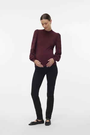high waist zwangerschaps slim fit jeans black denim