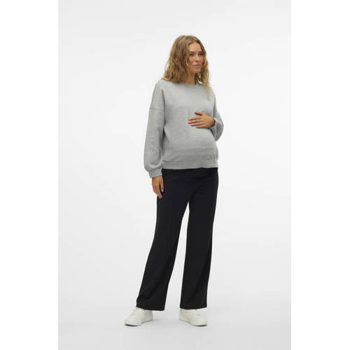 VERO MODA MATERNITY wide leg high waist zwangerschaps casual broek zwart afbeelding