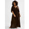 BEACHWAVE Curve crinkle strandjurk donkerbruin