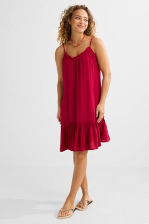 crinkle strandjurk rood