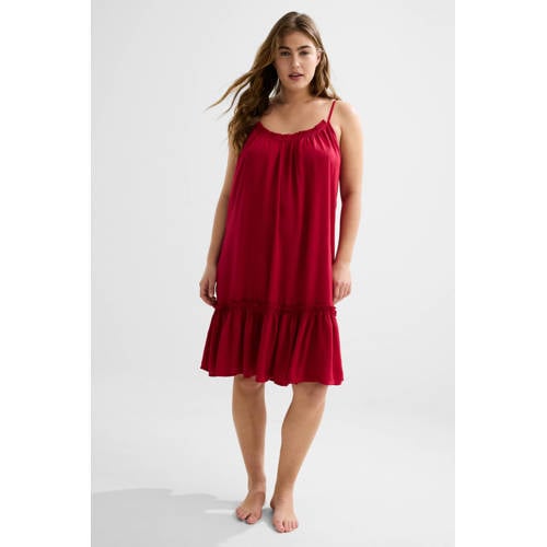 BEACHWAVE crinkle strandjurk rood afbeelding