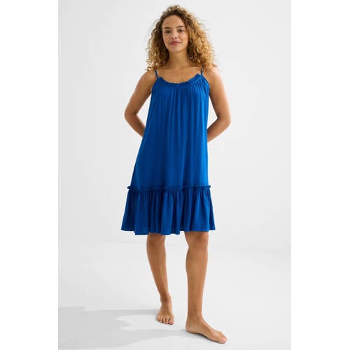 BEACHWAVE crinkle strandjurk blauw afbeelding