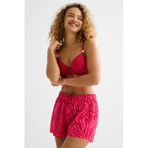 BEACHWAVE crinkle strandshort roze afbeelding