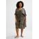 BEACHWAVE Curve crinkle strandjurk beige/zwart