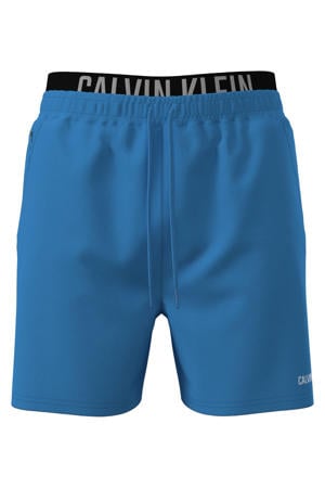 zwemshort met logo blauw