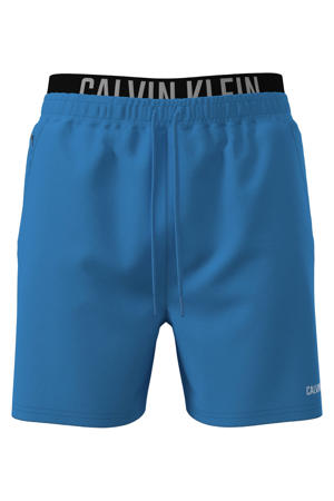zwemshort met logo blauw