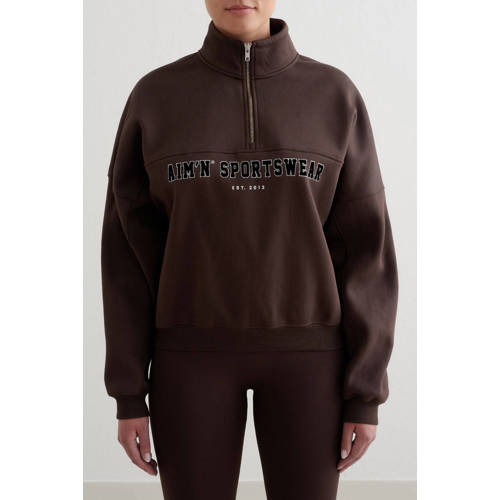 Aim'n sportsweater Varsity bruin afbeelding