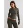 Aim'n Ease Ribbed sporttop- olijfgroen