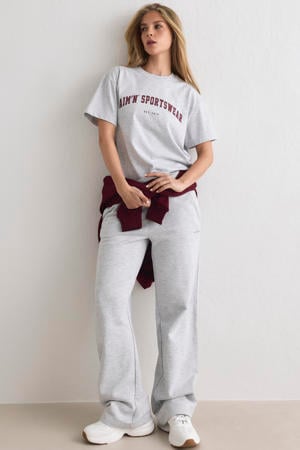 sportshirt Varsity Boxy lichtgrijs