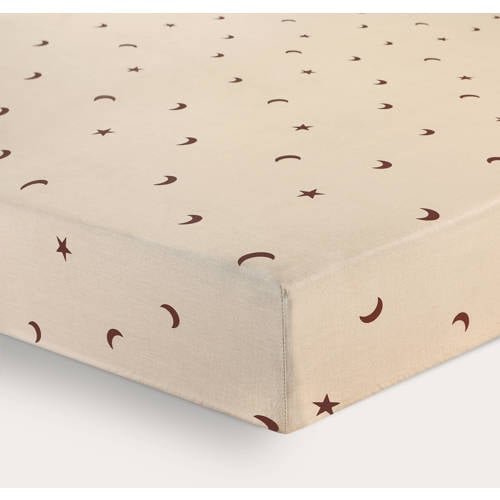 NOUS Kids kinder hoeslaken katoen (70x150 cm) - zand afbeelding