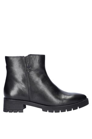leren enkelboots zwart