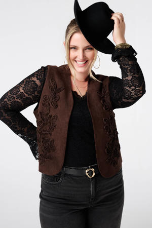 gilet donkerbruin