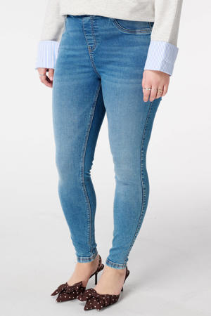 high waist jeggings dark blue denim