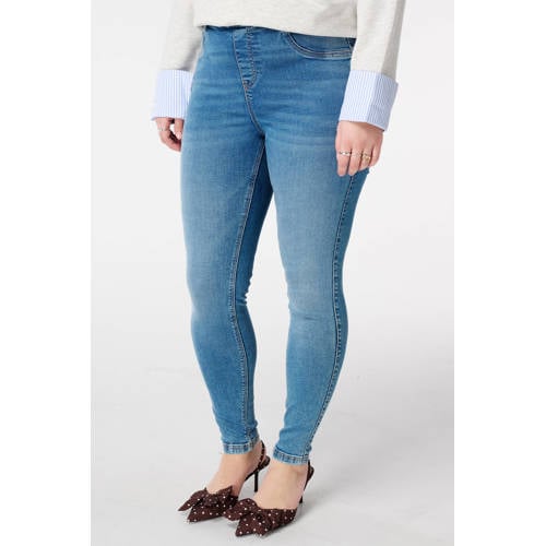 MS Mode high waist jeggings dark blue denim afbeelding