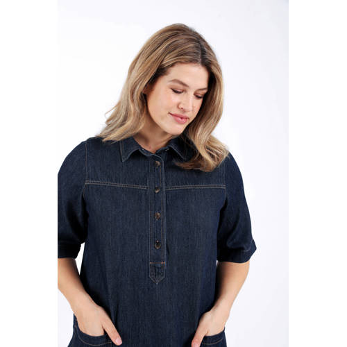 Paprika denim spijkerjurk dark blue denim afbeelding
