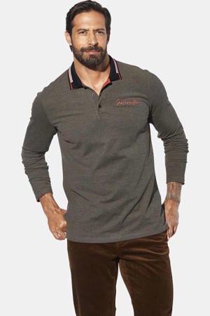 loose polo KNUTSEN Plus Size grijs