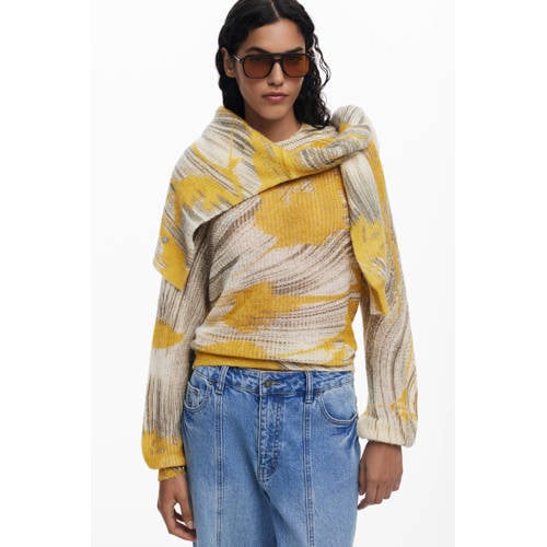 Desigual gebreide trui geel afbeelding