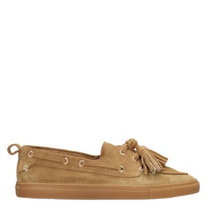 Silk suède bootschoenen beige