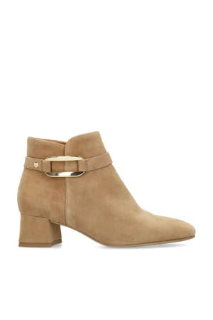 suède enkellaarzen beige