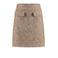 Claudia Sträter tweed korte rok gebreid beige