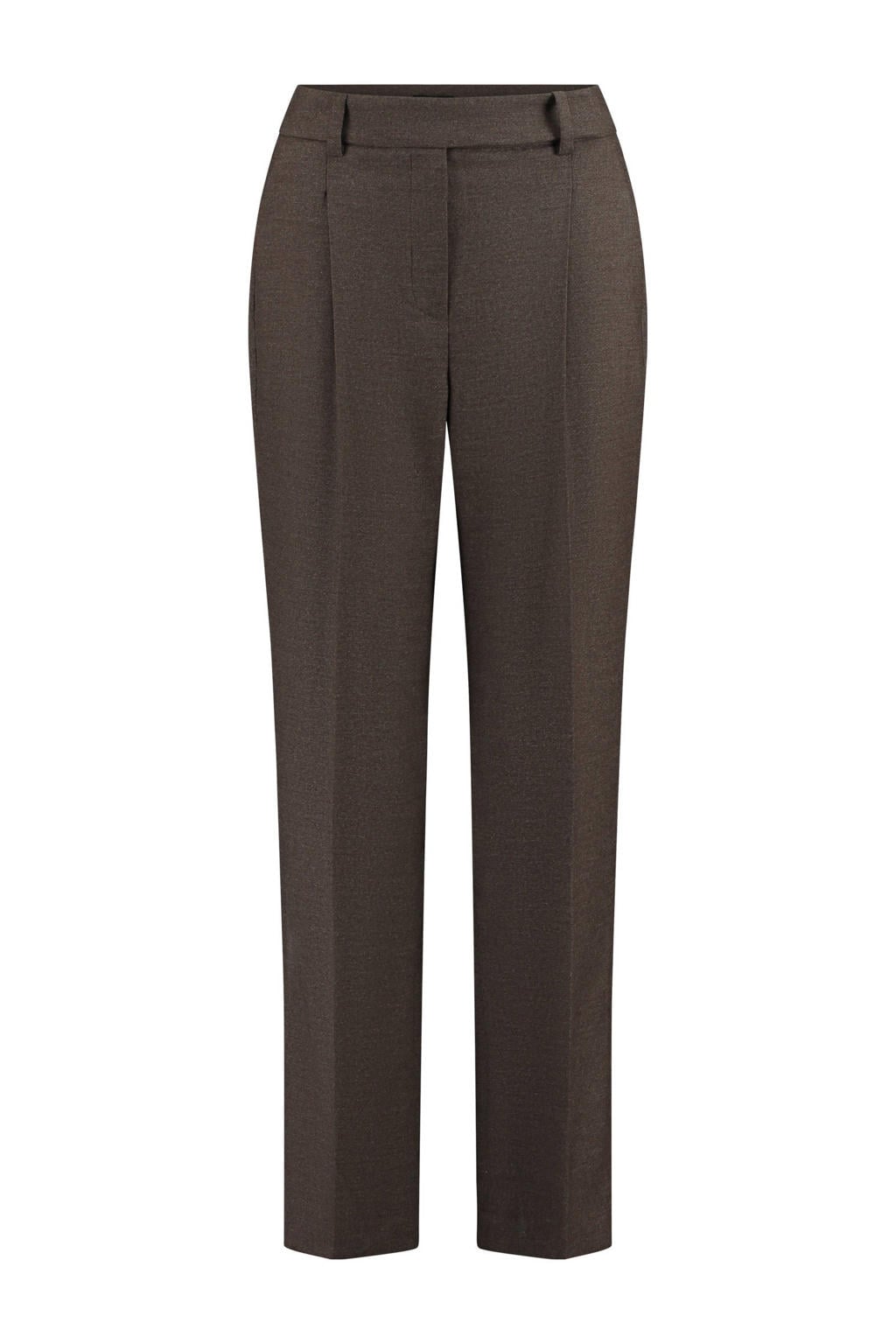 Donkerblauwe dames Claudia Sträter wide leg high waist pantalon