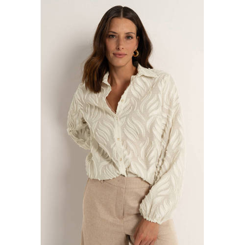 Claudia Sträter blouse ecru afbeelding