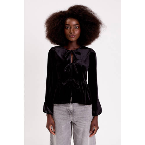 Cache Cache fluwelen blouse zwart afbeelding