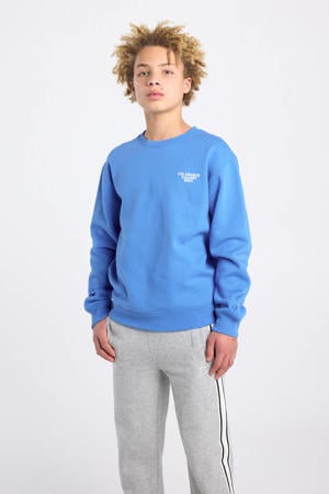 sweater met backprint blauw