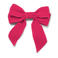 Vondels Fluwelen strik met clip - roze 20cm (set van 2)