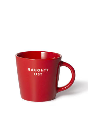 cappuccino mok NAUGHTY LIST rood (250 ml) 