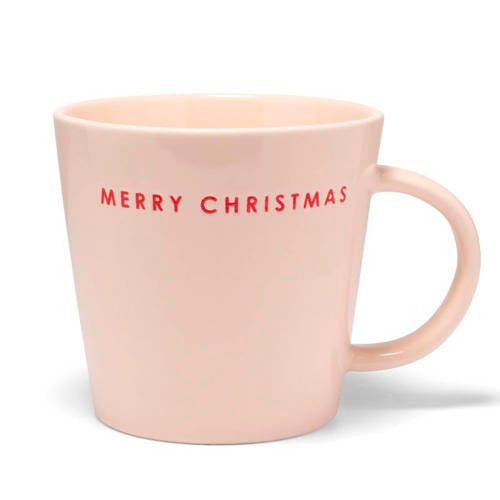 Vondels Keramische theekop MERRY CHRISTMAS ecru 350ml afbeelding