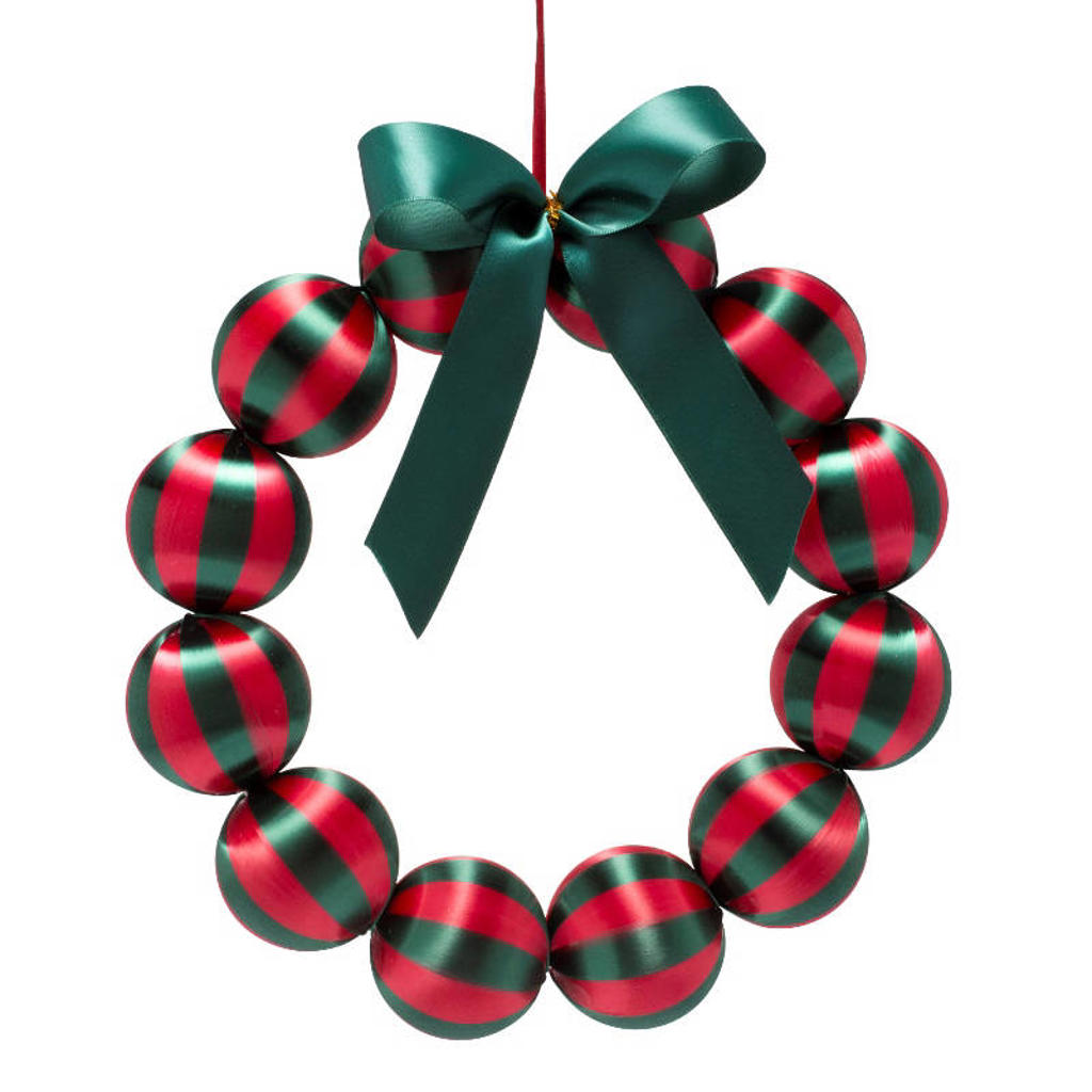 Vondels Krans groen/rood 26,5cm