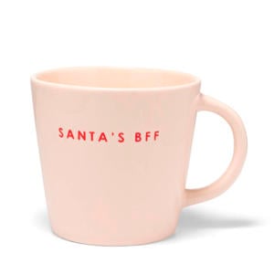 cappuccino mok SANTA'S BFF ecru 250ml