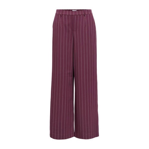 OBJECT wide leg regular waist pantalon met krijtstreep afbeelding