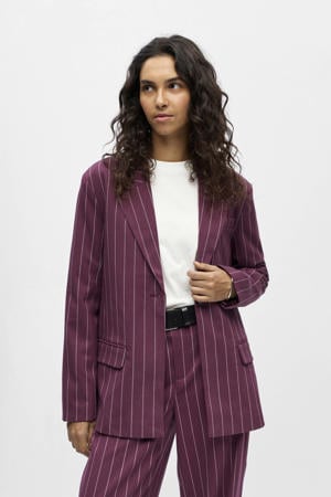 gestreepte regular blazer