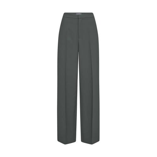 Mos Mosh straight high waist pantalon grijsgroen afbeelding
