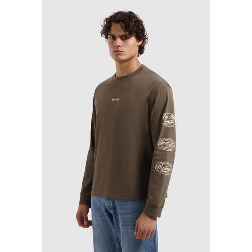 Pure Path longsleeve met backprint bruin afbeelding