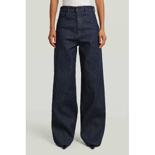 G-STAR high waist loose fit jeans dark blue denim afbeelding