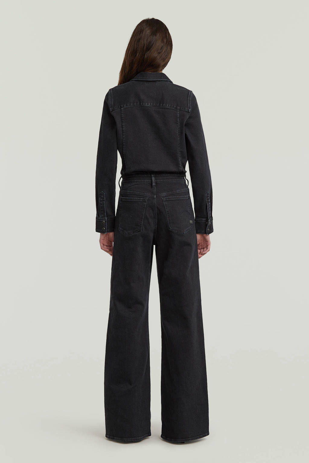 G-STAR Raw Jumpsuit voor dames met brede pijpen, Zwart (Dk Black D20588-C537-6484), XS