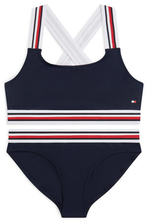 crop bikini donkerblauw