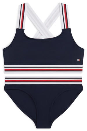 crop bikini donkerblauw
