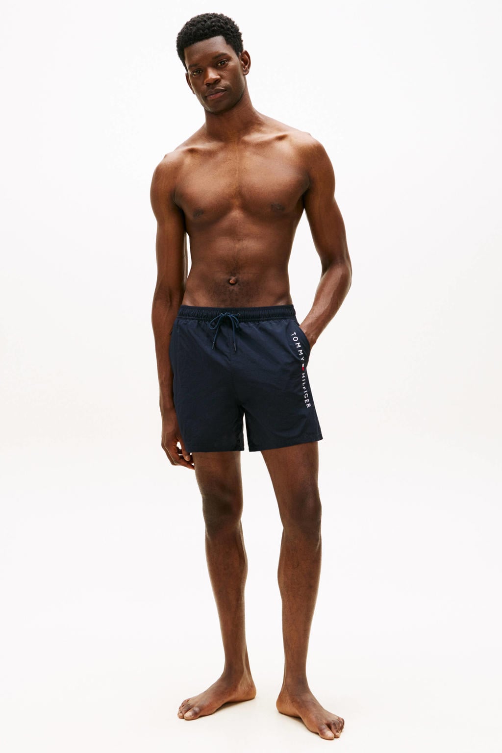 Tommy Hilfiger zwemshort met logo donkerblauw