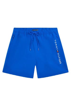 zwemshort met logo blauw