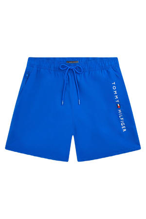 zwemshort met logo blauw
