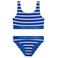 Tommy Hilfiger gestreepte crop bikini met logo blauw/wit