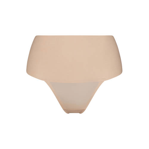 SPANX Undie-tectable corrigerende string Supima Cotton lichtbeige afbeelding
