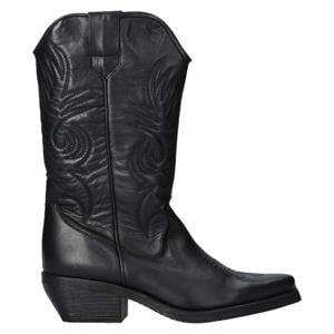Zeta leren cowboylaarzen zwart