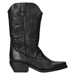 Zeta leren cowboylaarzen zwart