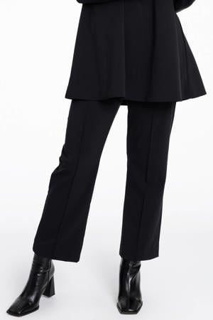 straight high waist broek zwart